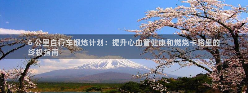 尊龙凯时-人生就是搏|6 公里自行车锻炼计划:提升心血管健康和燃烧卡路里的
终极指南(图1) 尊龙凯时-人生就是搏